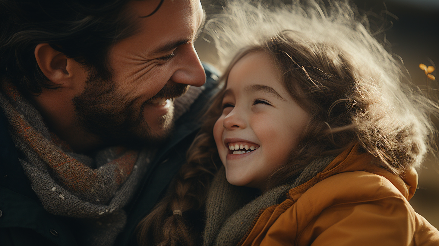 Happy Dad and daughter after family counselling