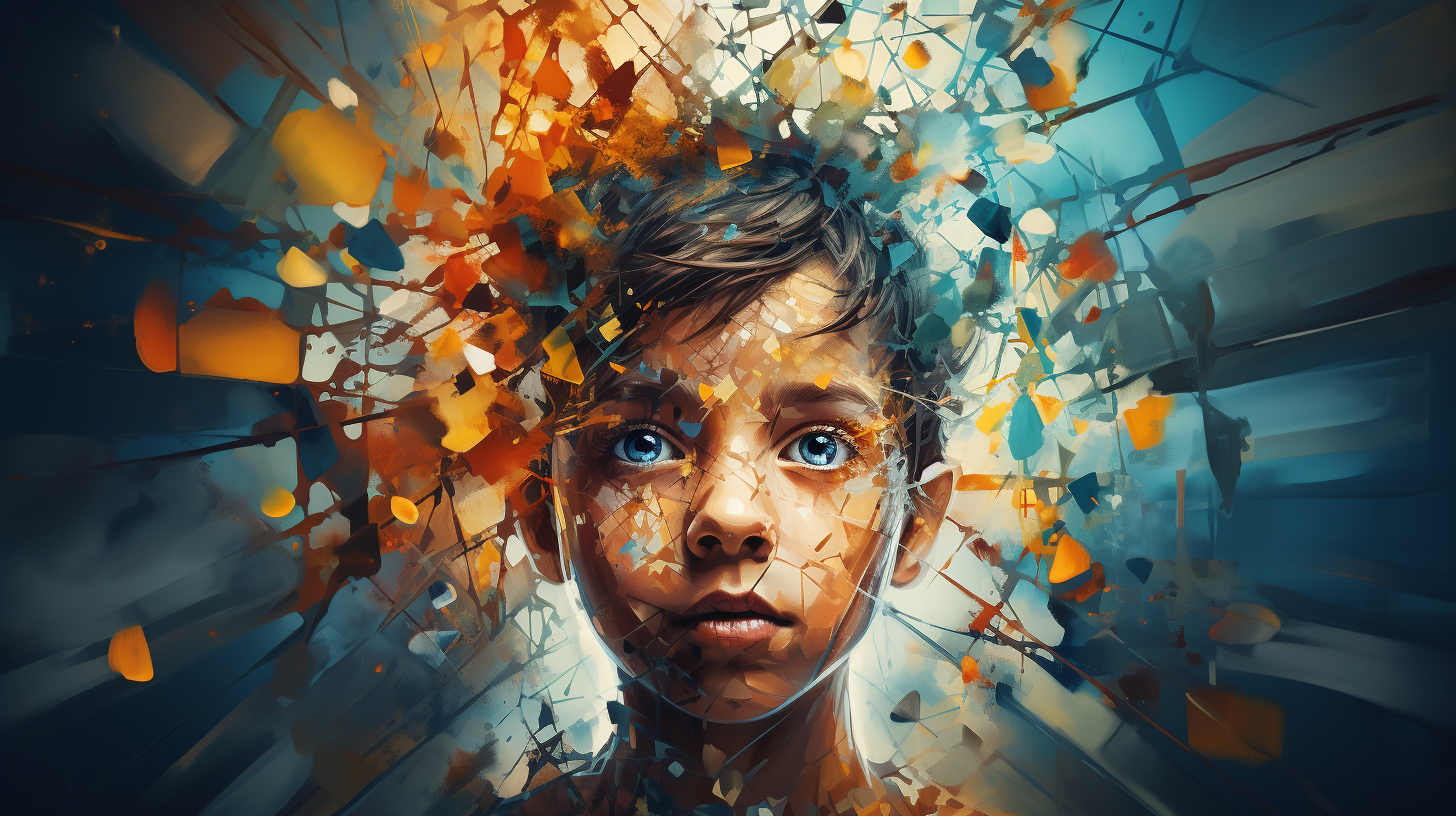 Abstract image of child with ADHD.