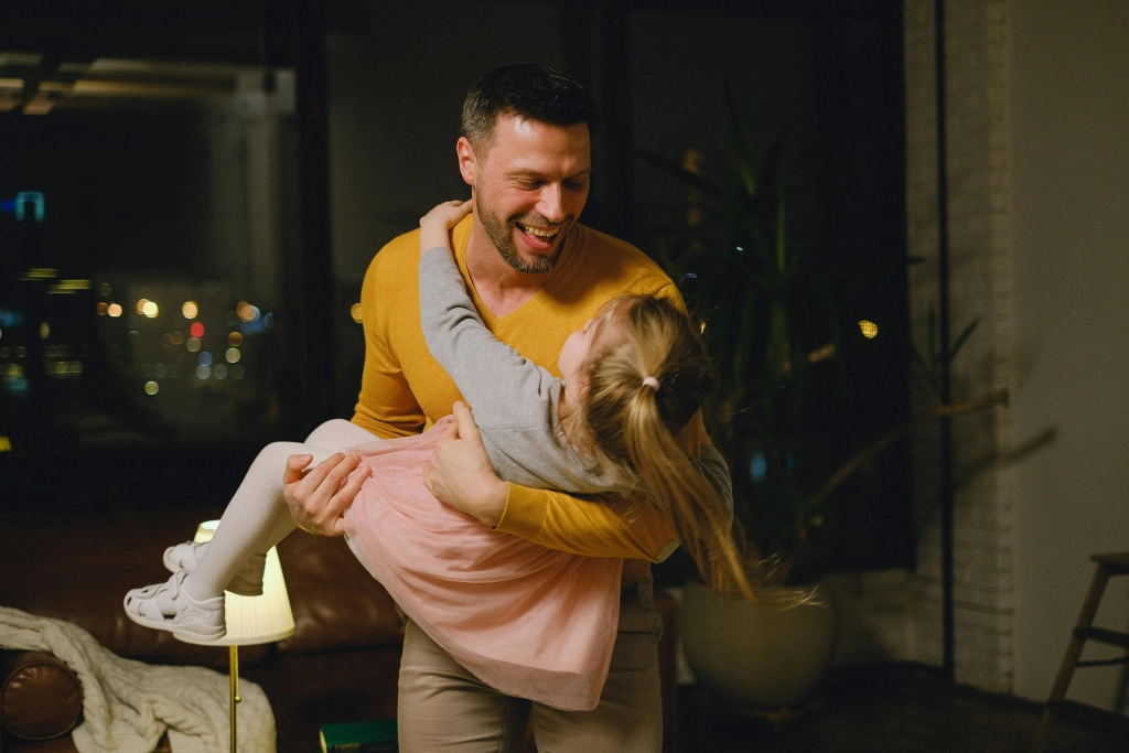 father and daughter dancing
